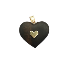 Load image into Gallery viewer, Carved Ebony Stitched Heart