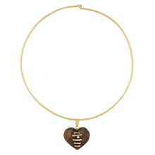 Load image into Gallery viewer, Carved Walnut Stitched Heart