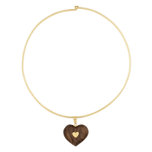 Load image into Gallery viewer, Carved Walnut Stitched Heart