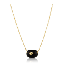 Load image into Gallery viewer, Citrine Ebony Bean Bead