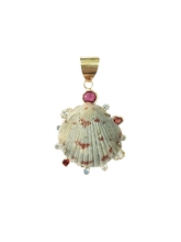 Load image into Gallery viewer, Grey/Red Shell Heart Halo