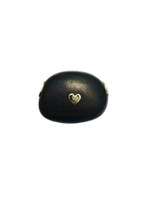 Load image into Gallery viewer, White Sapphire Ebony Bean Bead