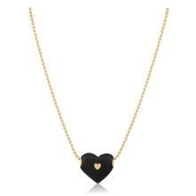 Load image into Gallery viewer, Ebony Stitched Heart Bead