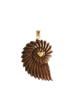 Load image into Gallery viewer, Carved Walnut Ammonite
