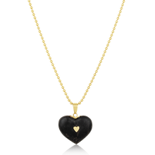 Load image into Gallery viewer, Ebony Stitched Heart