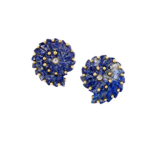 Load image into Gallery viewer, Carved Stone Ammonite Earrings