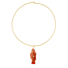 Load image into Gallery viewer, Carnelian Agate Swedish Fish Pendant