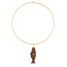 Load image into Gallery viewer, Walnut Swedish Fish Pendant