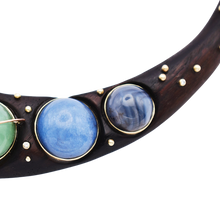 Load image into Gallery viewer, Stone Solar System Walnut Collar