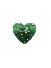 Load image into Gallery viewer, Green Jade Carved Heart Pendant