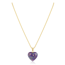 Load image into Gallery viewer, Carved Stone Studded Heart Pendants