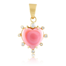 Load image into Gallery viewer, Pink Conch Shell Heart Halo