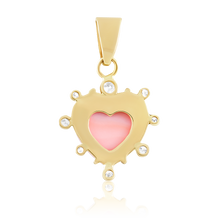 Load image into Gallery viewer, Pink Conch Shell Heart Halo