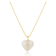 Load image into Gallery viewer, Carved Stone Stitched Heart Pendants