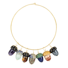 Load image into Gallery viewer, Carved Stone Acorn Pendants