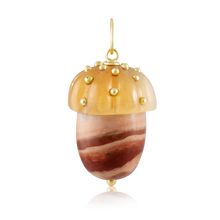 Load image into Gallery viewer, Carved Stone Acorn Pendants