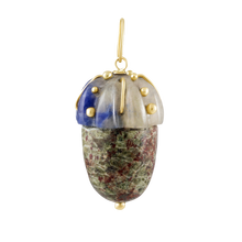 Load image into Gallery viewer, Carved Stone Acorn Pendants