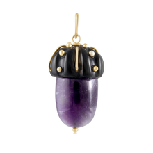 Load image into Gallery viewer, Carved Stone Acorn Pendants