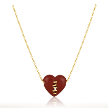 Load image into Gallery viewer, Carved Stone Stitched Heart Pendants