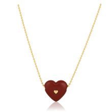 Load image into Gallery viewer, Carved Stone Stitched Heart Pendants