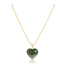 Load image into Gallery viewer, Carved Stone Studded Heart Pendants