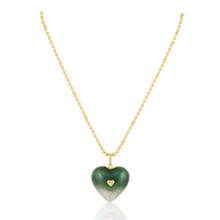 Load image into Gallery viewer, Carved Stone Studded Heart Pendants