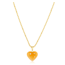 Load image into Gallery viewer, Carved Stone Studded Heart Pendants