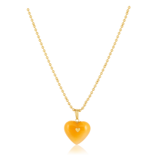 Load image into Gallery viewer, Carved Stone Studded Heart Pendants