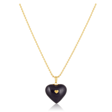 Load image into Gallery viewer, Carved Stone Studded Heart Pendants