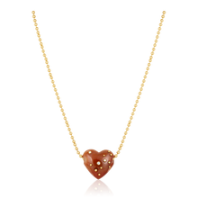 Load image into Gallery viewer, Carved Stone Studded Heart Pendants