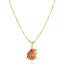 Load image into Gallery viewer, Orange/Brown Shell White Halo