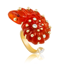 Load image into Gallery viewer, Carved Stone Ammonite Rings