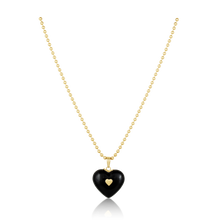 Load image into Gallery viewer, Carved Stone Studded Heart Pendants