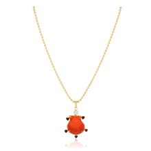 Load image into Gallery viewer, Orange Shell Garnet Heart Halo