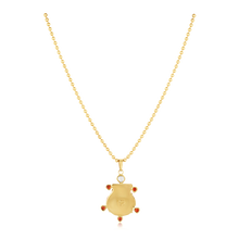 Load image into Gallery viewer, Orange Shell Garnet Heart Halo