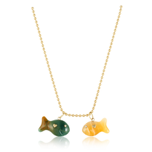 Load image into Gallery viewer, Carved Stone Fish Pendants