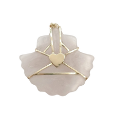 Load image into Gallery viewer, Carved Rose Quartz Shell