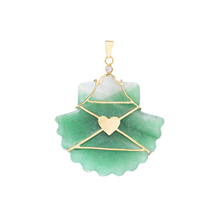 Load image into Gallery viewer, Carved Green Jade Shell