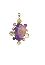 Load image into Gallery viewer, Purple Shell Amethyst Halo