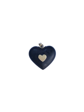 Load image into Gallery viewer, Diamond Ebony Carved Heart Pendant