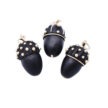 Load image into Gallery viewer, Ebony Acorn Pendants