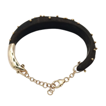 Load image into Gallery viewer, Diamond + Gold Ball Ebony Bracelet