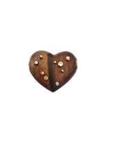 Load image into Gallery viewer, Diamond Walnut Threaded Heart 2