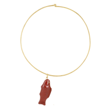 Load image into Gallery viewer, Jasper Swedish Fish Pendant