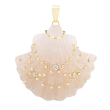 Load image into Gallery viewer, Carved Rose Quartz Shell