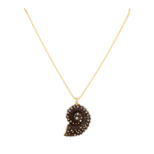 Load image into Gallery viewer, Carved Walnut Ammonite