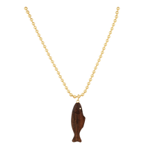 Load image into Gallery viewer, Walnut Swedish Fish Pendant