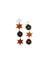 Load image into Gallery viewer, 3 Tiered Flower Earrings