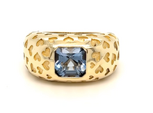 Load image into Gallery viewer, Aquamarine Heart Ring