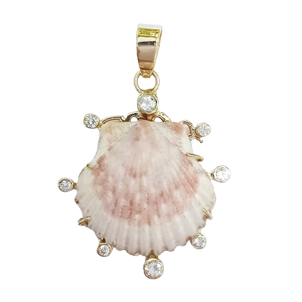 Light Pink Shell Halo Pendant β CCWW Designs